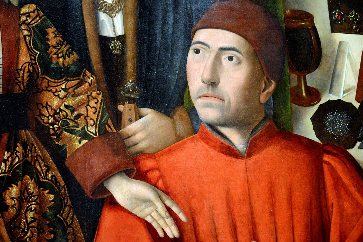 21C A Goldsmith in His Shop, Possibly Saint Eligius Close Up 2 - Petrus Christus 1449 - Robert Lehman Collection New York Metropolitan Museum Of Art